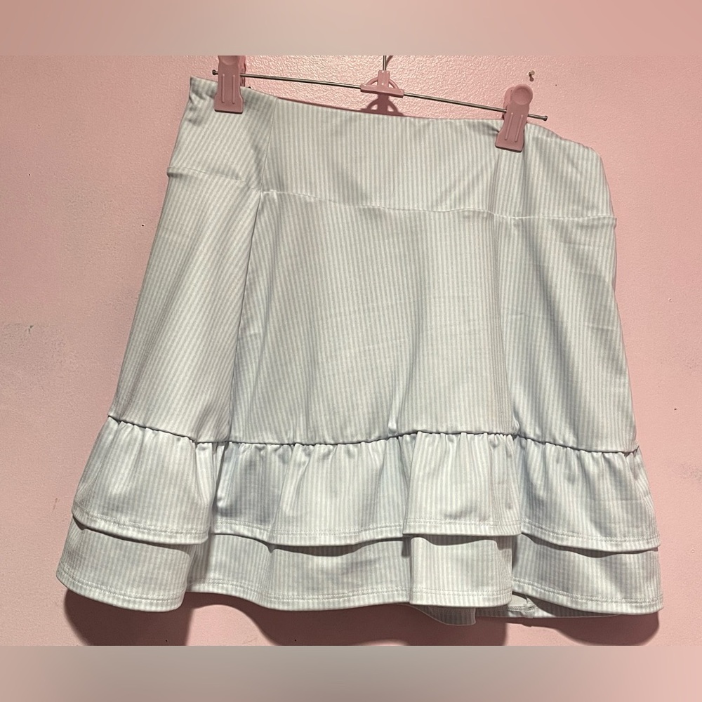 ☁️💙blue gingham lolita tennis skirt